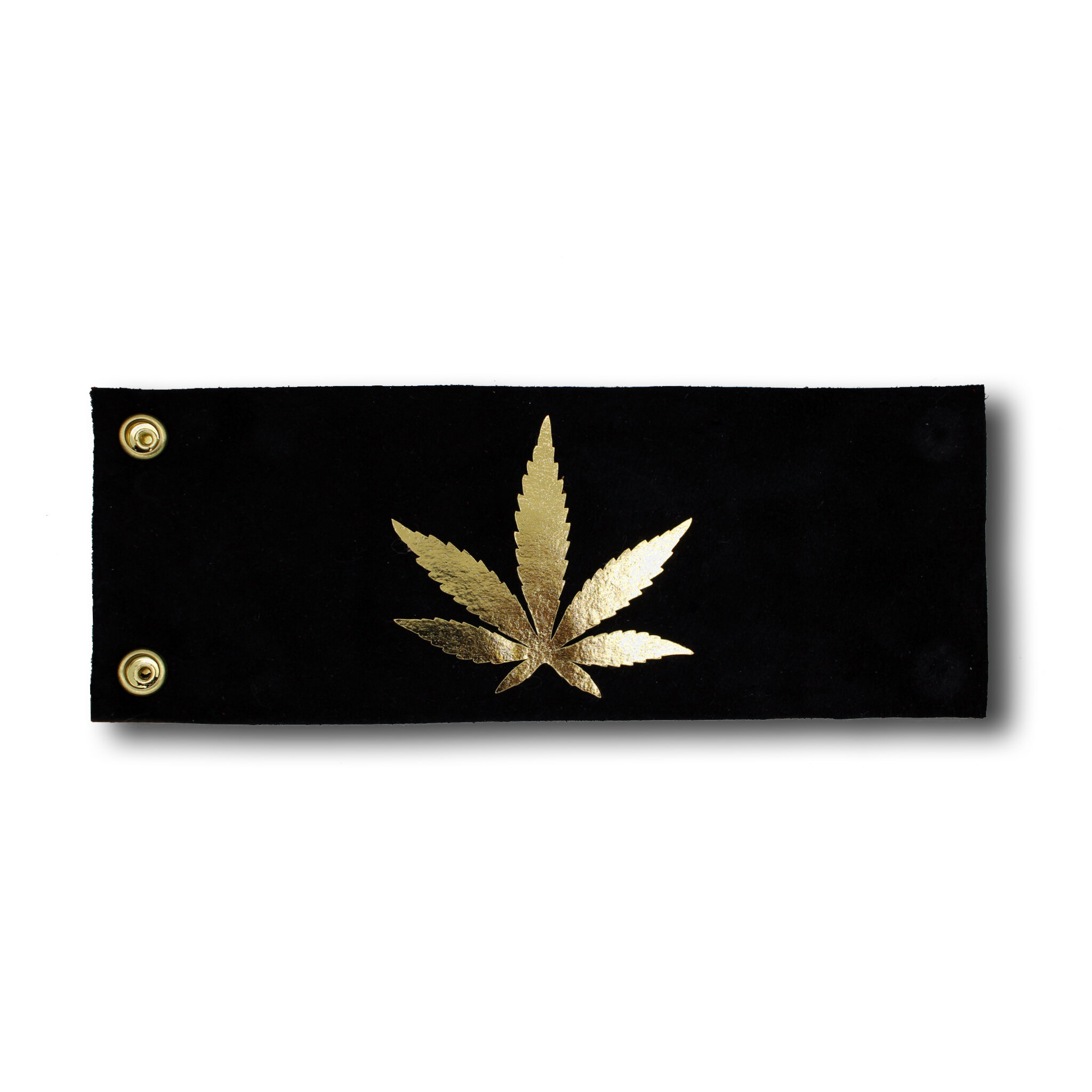 Basic Cuff - Wide - Black Suede & Gold - Indica (available